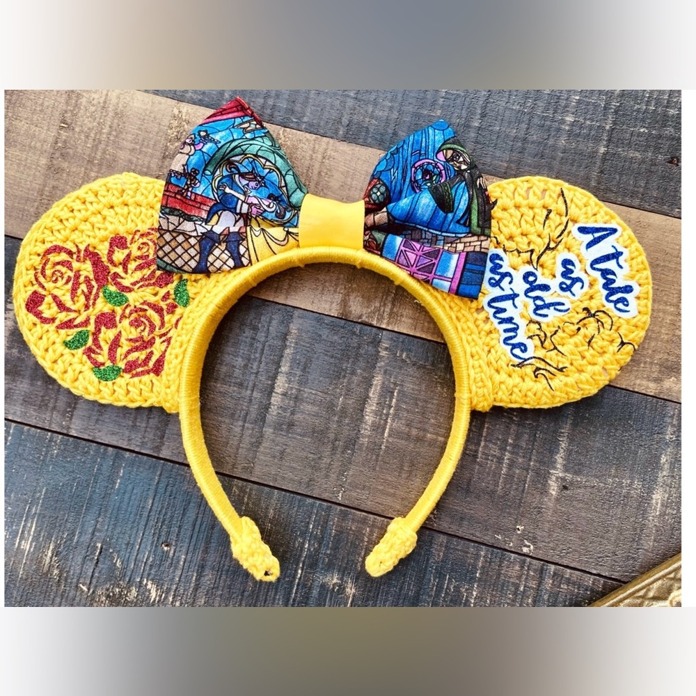 Crochet Disney Inspired Beauty and the Beast headband